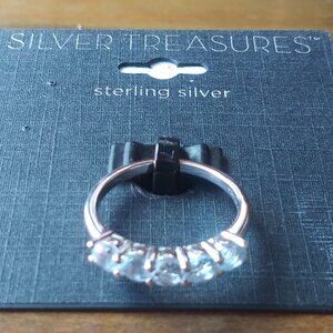 Silver Treasures Sterling Silver 5 Stones Ring Size 9